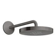 hansgrohe Douche de tête Axor One avec bras de douche, 1 jet, chrome noir brossé