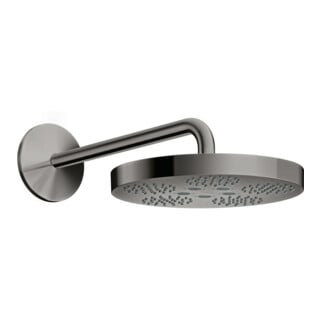 hansgrohe Douche de tête Axor One avec bras de douche, 1 jet, chrome noir poli