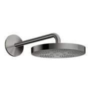hansgrohe Douche de tête Axor One avec bras de douche, 1 jet, chrome noir poli