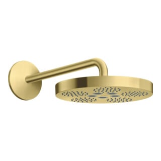 hansgrohe Douche de tête Axor One avec bras de douche, 1 jet, laiton brossé