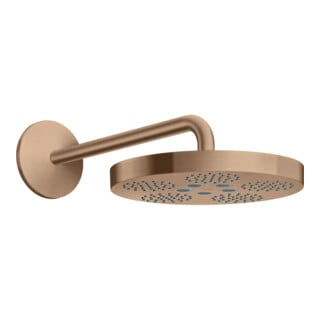 hansgrohe Douche de tête Axor One avec bras de douche, 1 jet, or rouge brossé