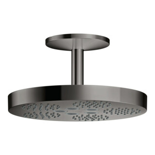 hansgrohe Douche de tête Axor One avec raccord plafond, 1 an, chrome noir poli