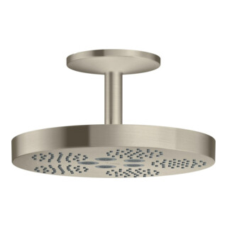 hansgrohe Douche de tête Axor One avec raccord plafond, 1 jet, nickel brossé