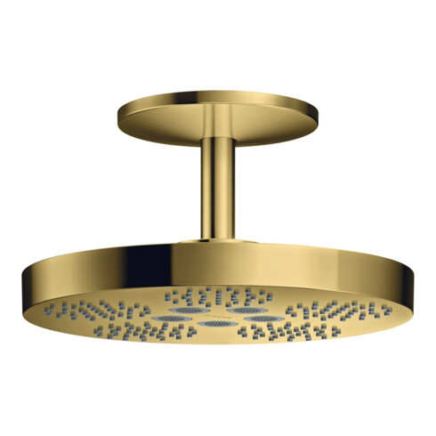 hansgrohe Douche de tête Axor One avec raccord plafond, 2 jets, or poli