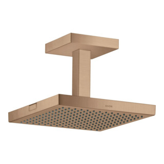 hansgrohe Douche de tête Axor Starck pour plafond, 240x240 mm, 1 jet, brossée, ronde