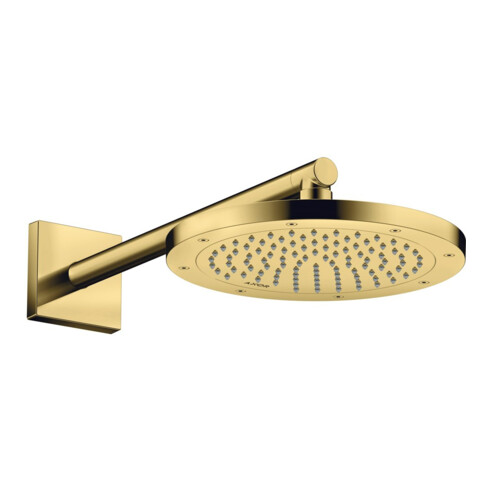 hansgrohe Douche de tête EcoSmart plus Axor encastrée, 245 mm, 1 an, or poli opt