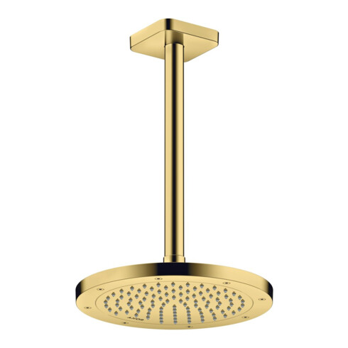 hansgrohe Douche de tête EcoSmart plus Axor encastrée, 245 mm, 1 an, or poli opt
