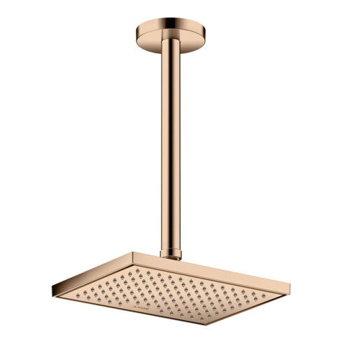 hansgrohe Douche de tête EcoSmart plus Axor encastrée, 245x185 mm, 1 jet, poli or rose