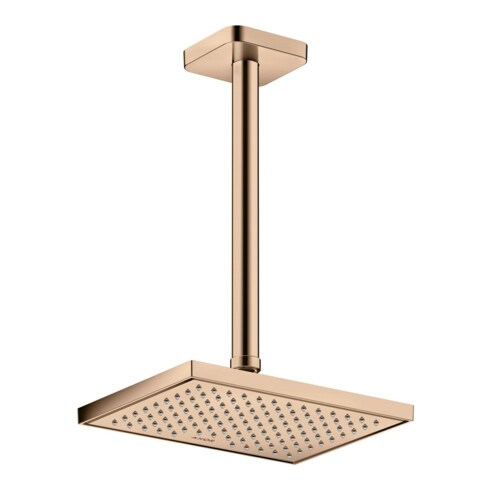 hansgrohe Douche de tête EcoSmart plus Axor encastrée, 245x185 mm, 1 jet, poli or rose