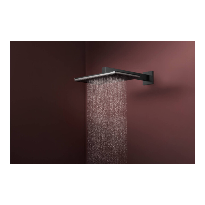 Hansgrohe Douche de tête Raindance Alive Q 2jet, press. min. 1 b, chrome brossé bleu