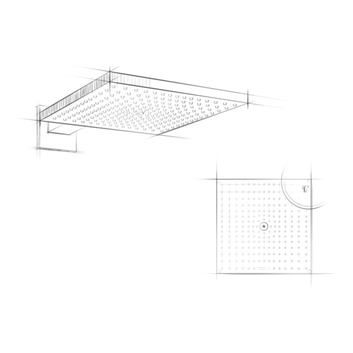 hansgrohe Douche de tête Raindance E 300 390mm bras de douche, 1 jet, chrome