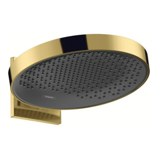 hansgrohe Douche de tête Rainfinity 360 A 381 mm, 1 jet, avec raccord mural, or poli optique