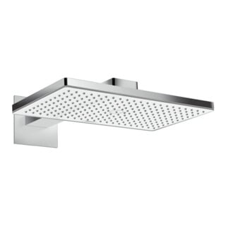 hansgrohe Douche de tête Rainmaker Select 460 1j, fixation murale, avec bras 462 mm, blanc/chrome
