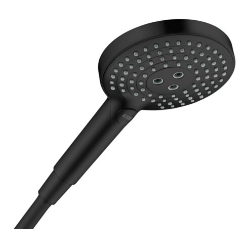 hansgrohe Douchette Axor avec alimentation d'eau interne, 120 mm, 3 jets, noir mat