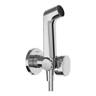 hansgrohe Douchette Bidette S pour eau chaude avec flexible 1250 mm et support chromé