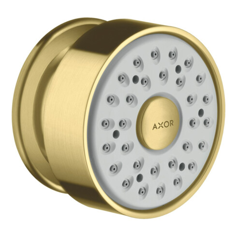 hansgrohe Douchette latérale Axor rd Ros., pivotante, 1 jet, laiton brossé