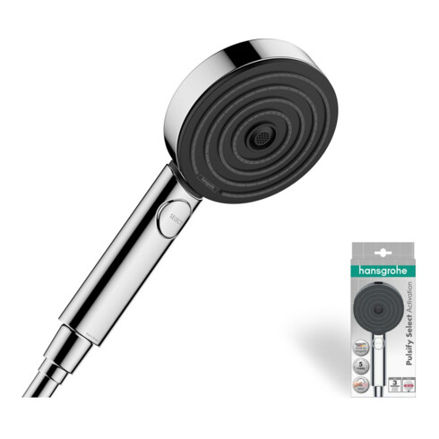 hansgrohe Douchette Pulsify Select S 105 Activation, 3 jets, chrome