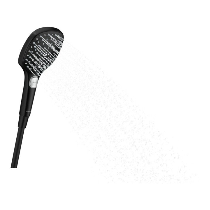 hansgrohe Douchette Raindance Select E 120, tête de douche 120 mm, 3 jets, noir mat