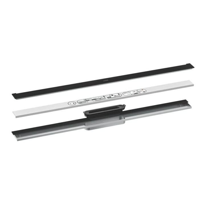 hansgrohe Drain de douche 900 mm, set FM, pour montage mural, noir mat