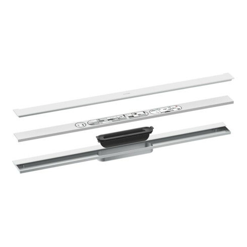 hansgrohe Drain de douche Drain 800 mm, kit FM, pour montage mural, blanc mat