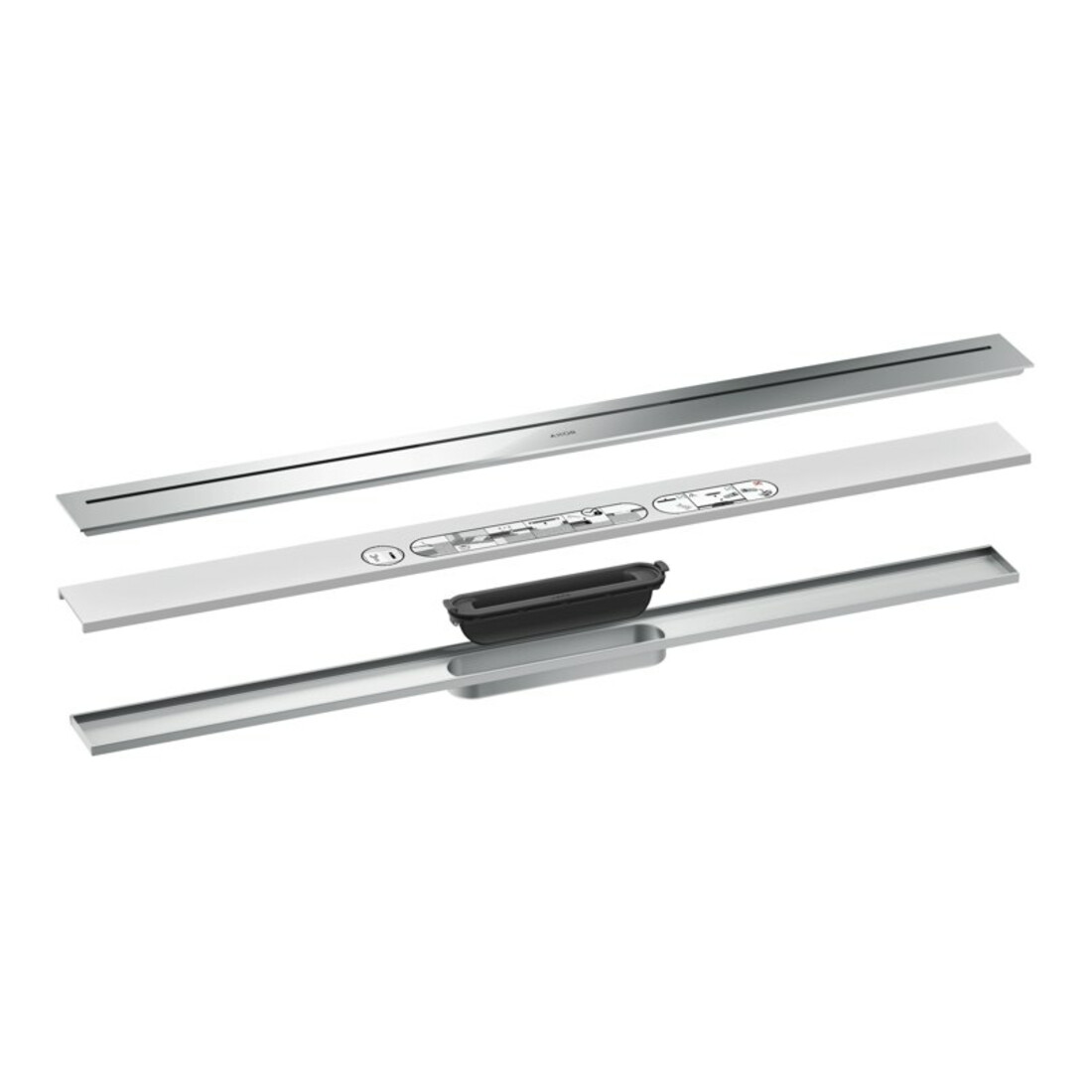 hansgrohe Drain de douche Drain 900 mm, kit complet, espace libre, chrome