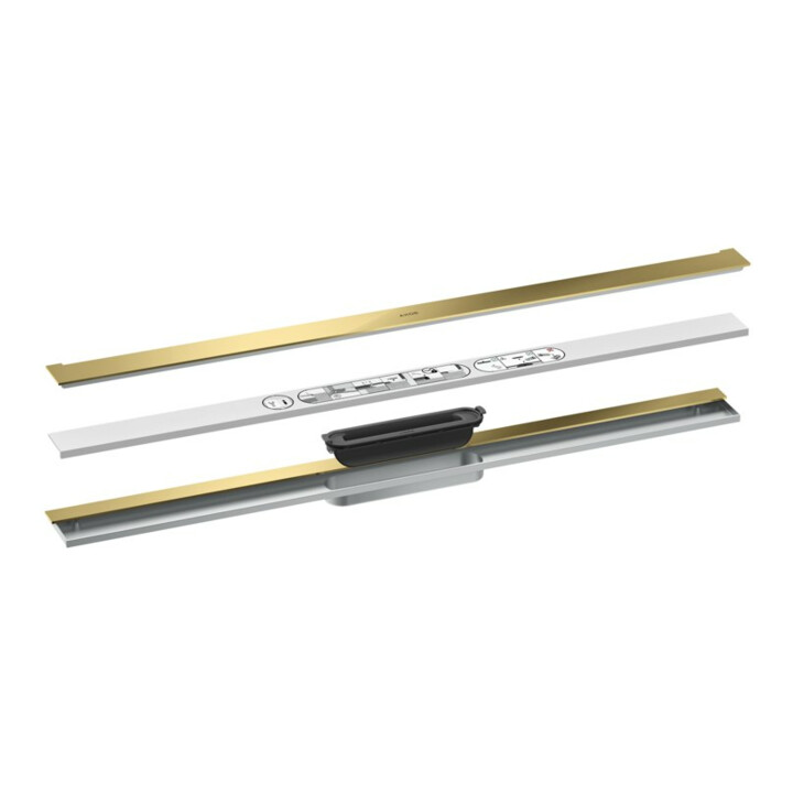 hansgrohe Drain de douche Drain 900 mm, set FM, montage mural, optique or poli