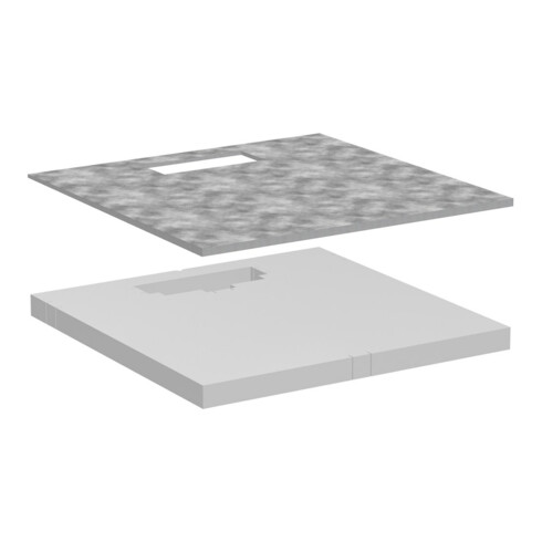 hansgrohe Duschelement RainDrain Board 1000x1000mm, befl, m Install-Set, chr