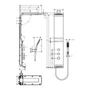 hansgrohe Duschpaneel LIFT 180 2jet RAINDANCE DN 15, Aufputz weiß/chrom-3