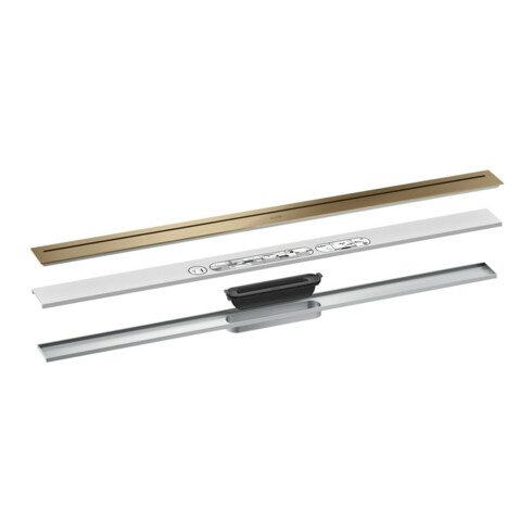 hansgrohe Duschrinne Drain 1000mm, FM-Set, frei im Raum, b bron