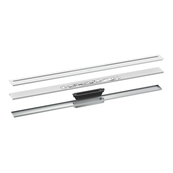 hansgrohe Duschrinne Drain 1000mm, FM-Set, frei im Raum, mattweiß