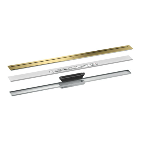 hansgrohe Duschrinne Drain 1000mm, FM-Set, frei im Raum, po gol opt