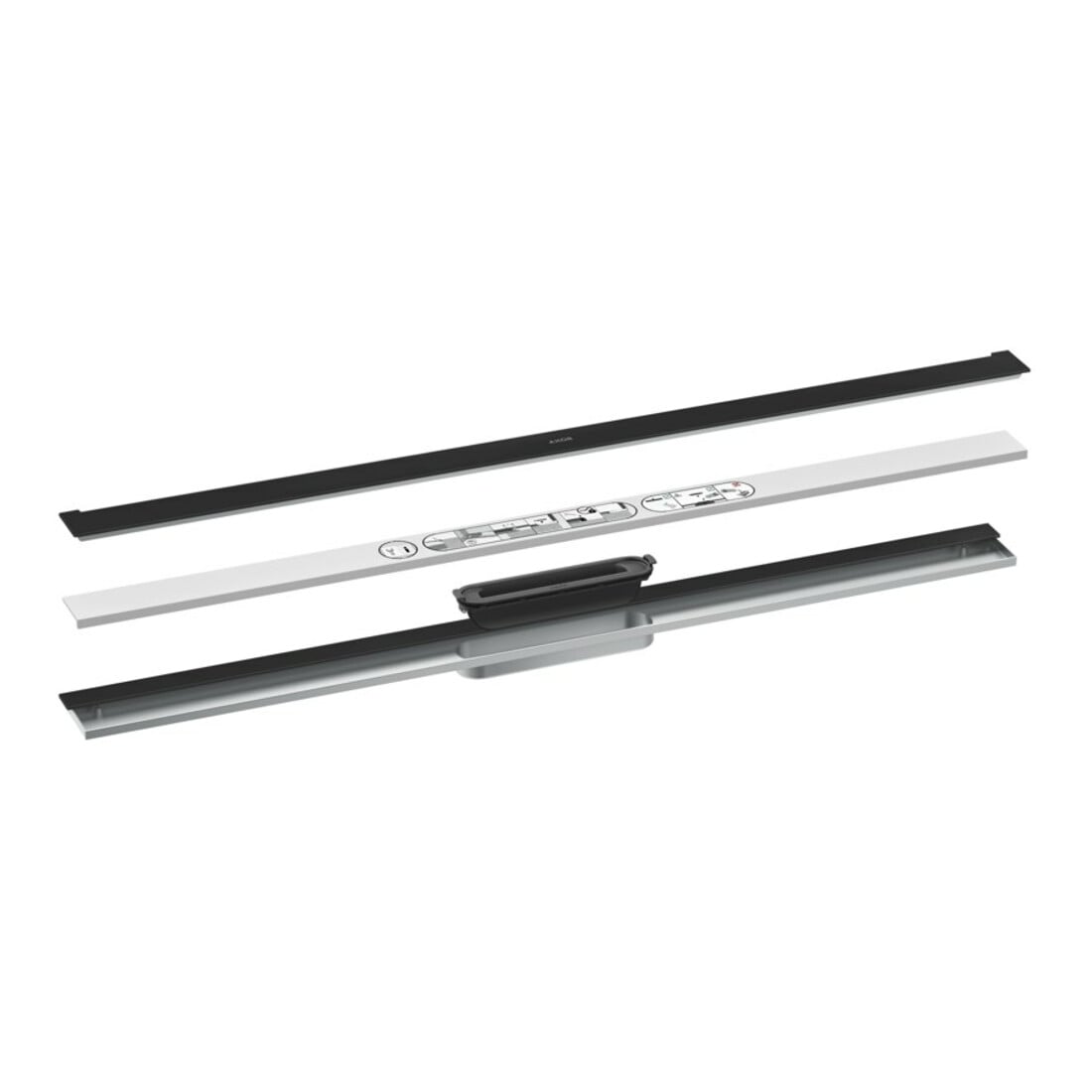 hansgrohe Duschrinne Drain 1000mm, FM-Set, z. Wandmont., matt-sw