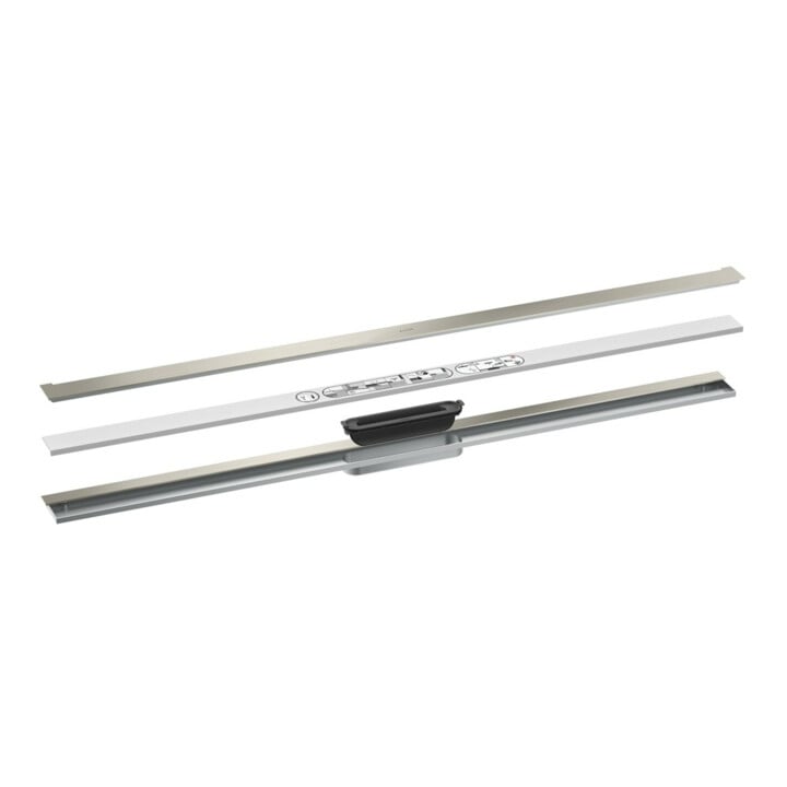 hansgrohe Duschrinne Drain 1200mm, FM-Set, z. Wandmont., ES optic