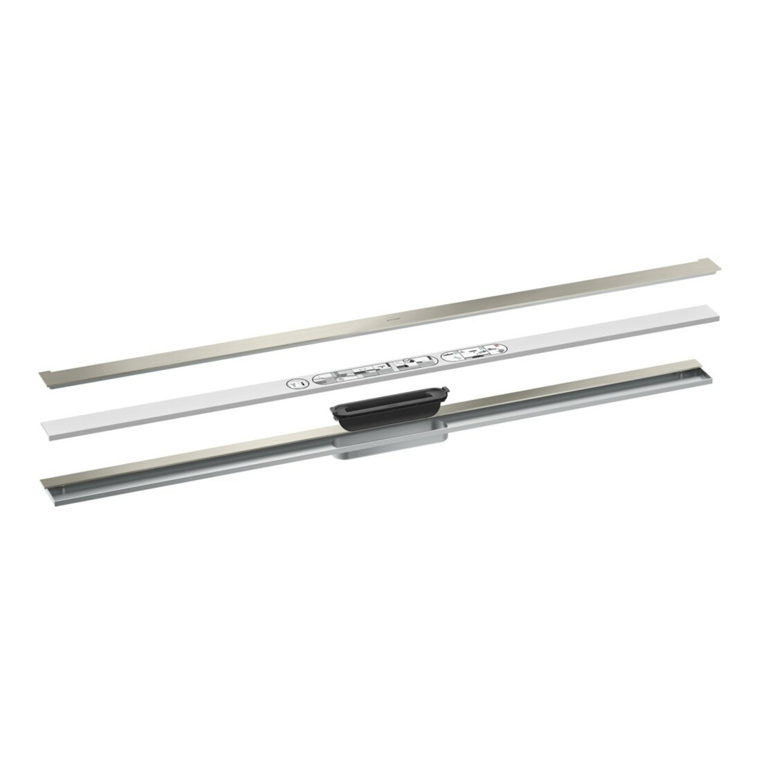 hansgrohe Duschrinne Drain 1200mm, FM-Set, z. Wandmont., ES optic