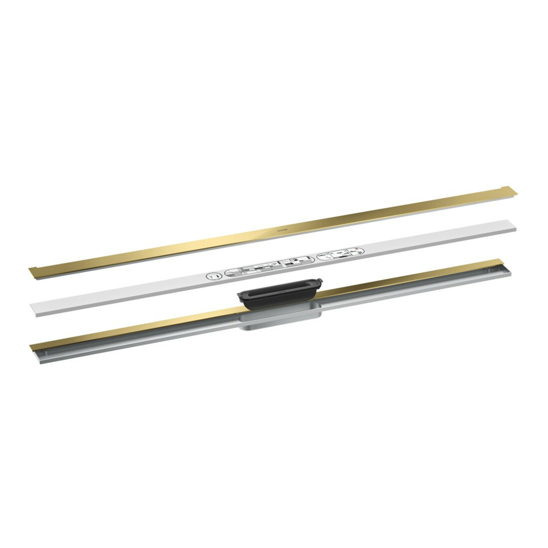 hansgrohe Duschrinne Drain 1200mm, FM-Set, z Wd., pol. gol opt