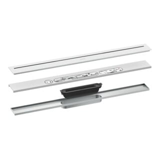 hansgrohe Duschrinne Drain 700mm, Fertigset, frei im Raum, mattweiß