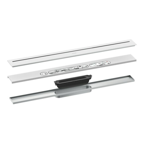 hansgrohe Duschrinne Drain 700mm, Fertigset, frei im Raum, mattweiß
