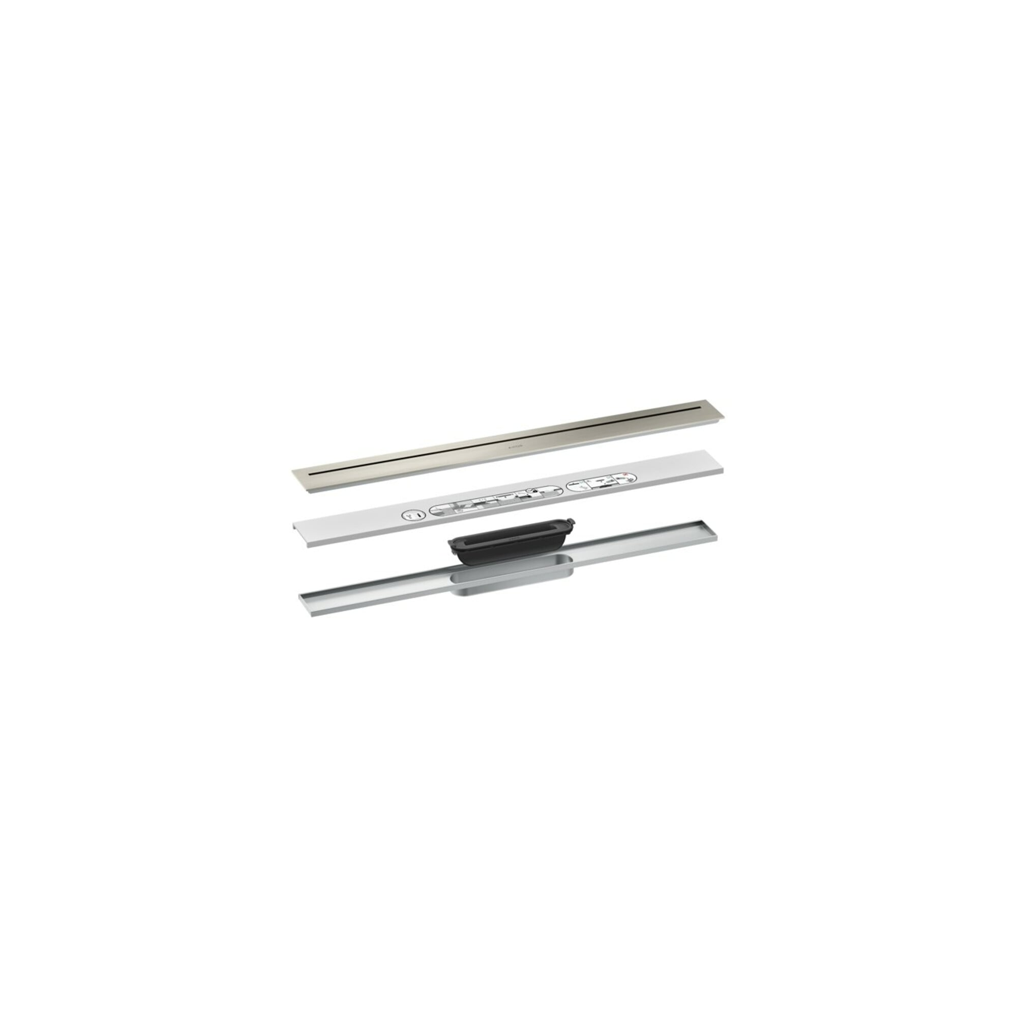 hansgrohe Duschrinne Drain 700mm, FM-Set, frei im Raum, ES optic