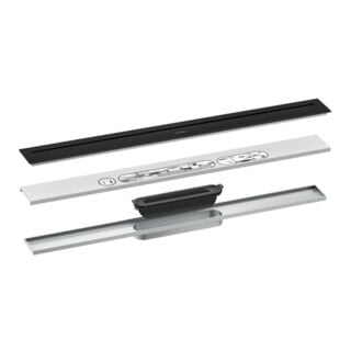 hansgrohe Duschrinne Drain 700mm, FM-Set, frei im Raum, mattschwarz