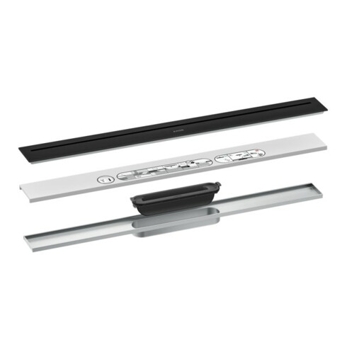 hansgrohe Duschrinne Drain 700mm, FM-Set, frei im Raum, mattschwarz