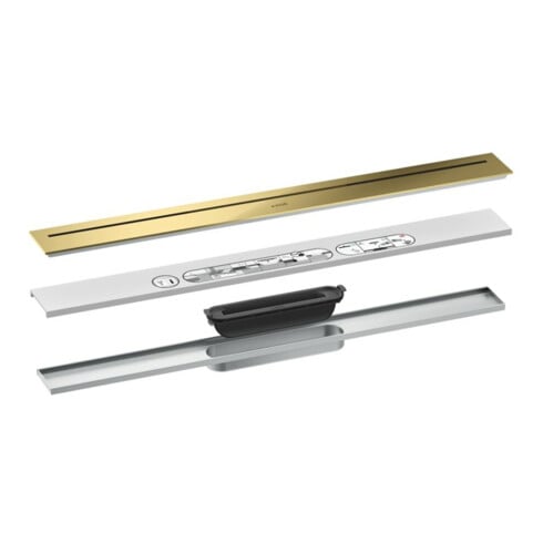 hansgrohe Duschrinne Drain 700mm, FM-Set, frei im Raum, po gol opt