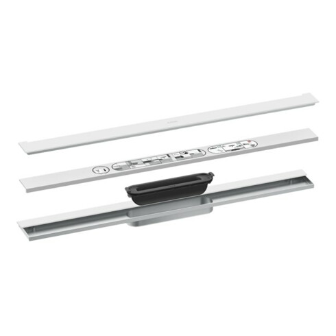 hansgrohe Duschrinne Drain 700mm, FM-Set, zur Wandmontage, mattweiß