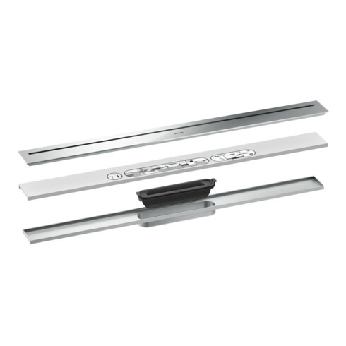 hansgrohe Duschrinne Drain 800mm, Fertigset, frei im Raum, chrom