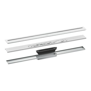 hansgrohe Duschrinne Drain 800mm, Fertigset, frei im Raum, mattweiß