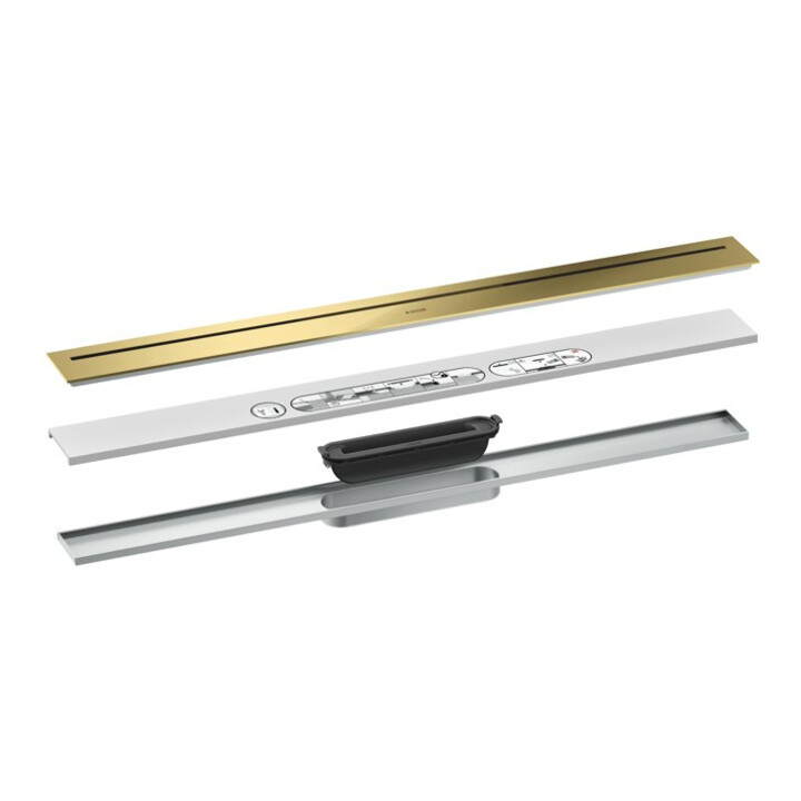 hansgrohe Duschrinne Drain 800mm, FM-Set, frei im Raum, po gol opt
