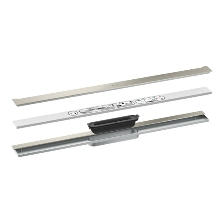 hansgrohe Duschrinne Drain 800mm, FM-Set, z. Wandmont., ES optic