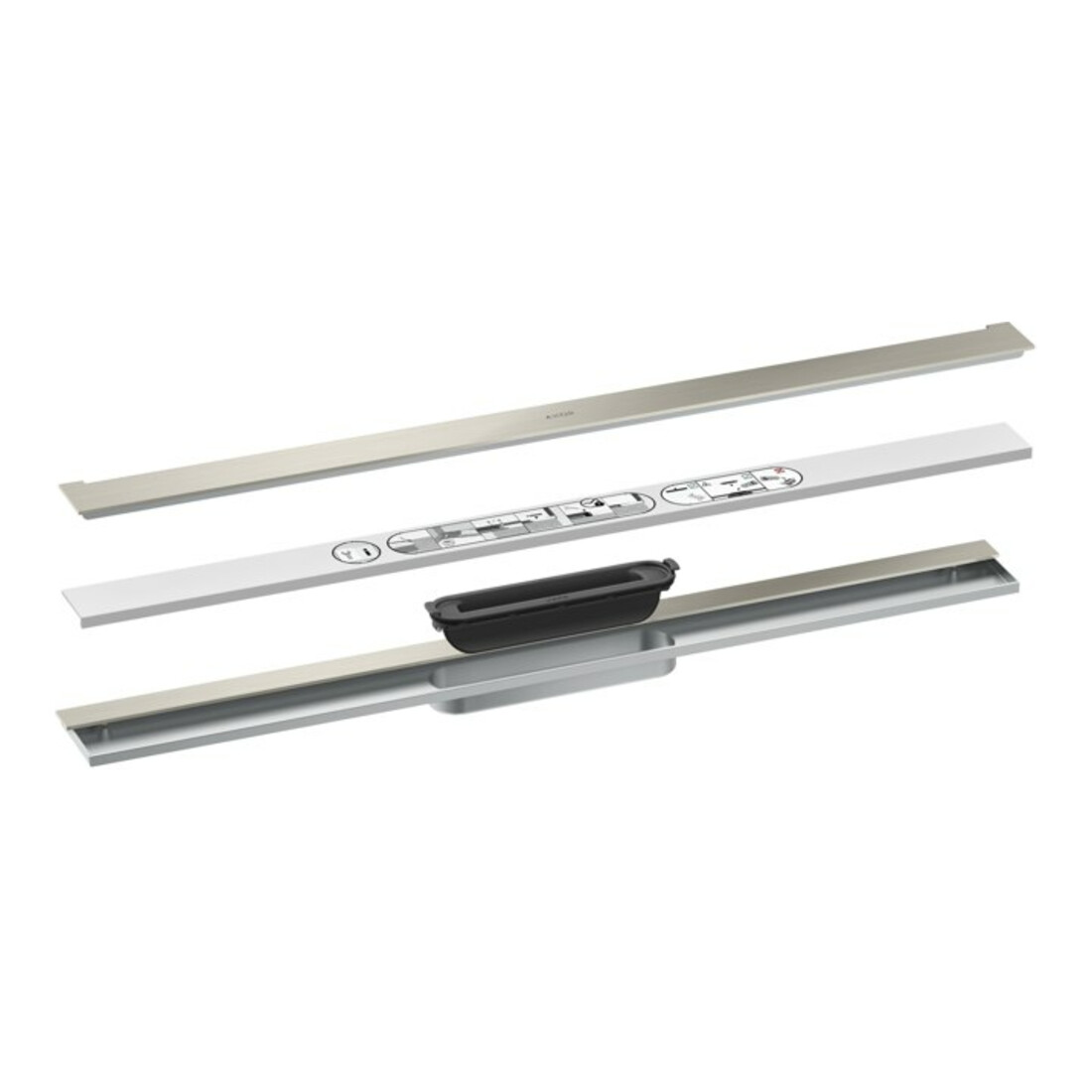 hansgrohe Duschrinne Drain 800mm, FM-Set, z. Wandmont., ES optic
