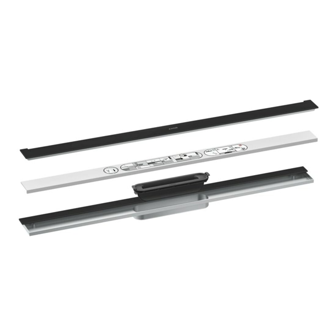 hansgrohe Duschrinne Drain 800mm, FM-Set, z. Wandmont., mattschwarz