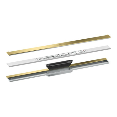 hansgrohe Duschrinne Drain 800mm, FM-Set, z Wandmont., pol. gol opt