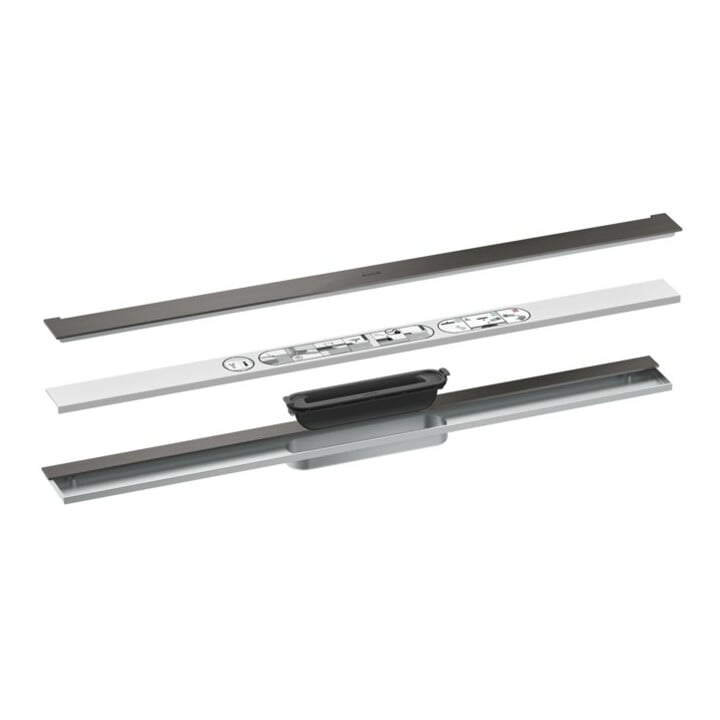 hansgrohe Duschrinne Drain 800mm, FM-Set, z Wd., brush. bla vc